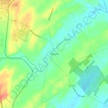 Table Rock topographic map, elevation, terrain