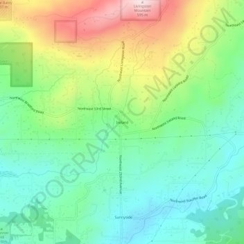 Ireland topographic map, elevation, terrain