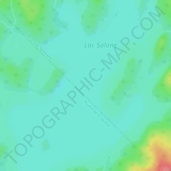 Lac Salone topographic map, elevation, terrain