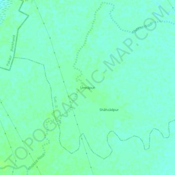Umrapur topographic map, elevation, terrain