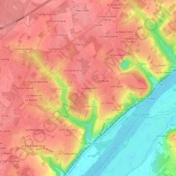 La Vinalière topographic map, elevation, terrain