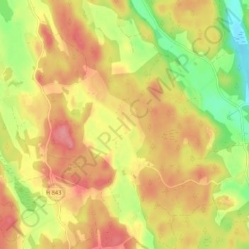 Snärsfall topographic map, elevation, terrain