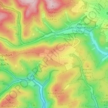 Neuludwigsdorf topographic map, elevation, terrain