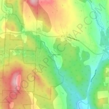 Sherwood Forest topographic map, elevation, terrain