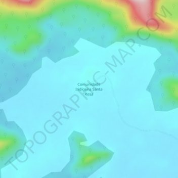 Comunidade Indígena Santa Rosa topographic map, elevation, terrain