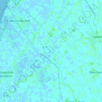 Dorum-Niederstrich topographic map, elevation, terrain