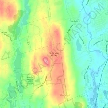 Grand View Estates topographic map, elevation, terrain