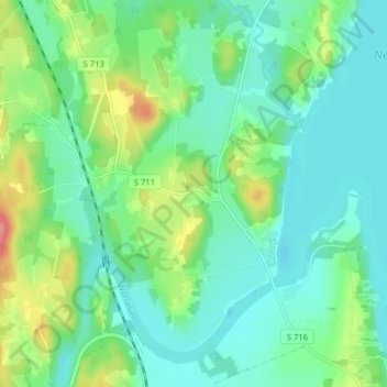 Trångstad topographic map, elevation, terrain