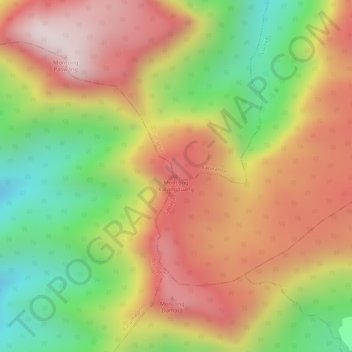 Moncong Karangpuang topographic map, elevation, terrain