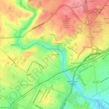 Kentmere topographic map, elevation, terrain
