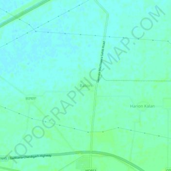 Balion topographic map, elevation, terrain