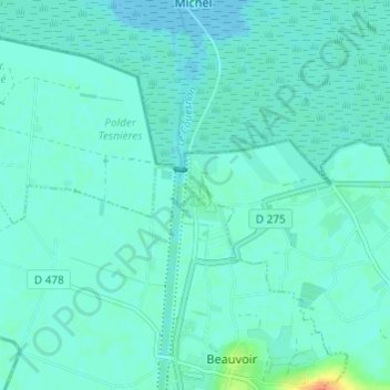 La Caserne topographic map, elevation, terrain