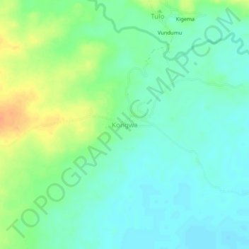 Kongwa topographic map, elevation, terrain