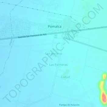 San Antonio topographic map, elevation, terrain