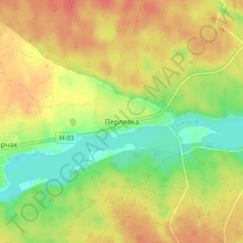 Perliavka topographic map, elevation, terrain