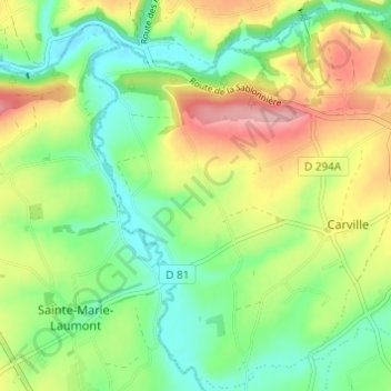 Béatrix topographic map, elevation, terrain