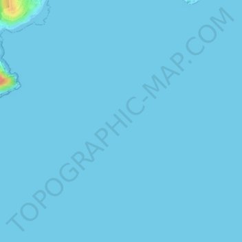 Falmouth Bay topographic map, elevation, terrain