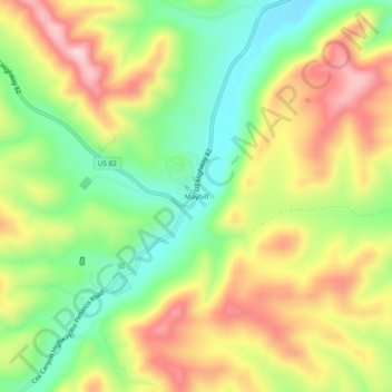 Mayhill topographic map, elevation, terrain