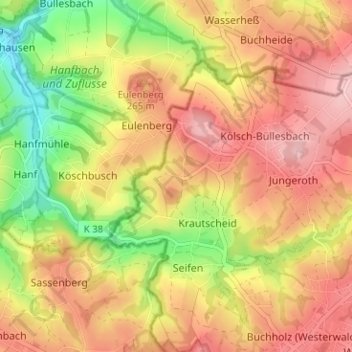 Wertenbruch topographic map, elevation, terrain