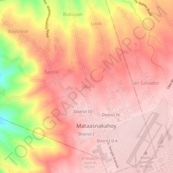 Upa topographic map, elevation, terrain