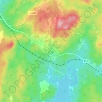 Käringagärde topographic map, elevation, terrain