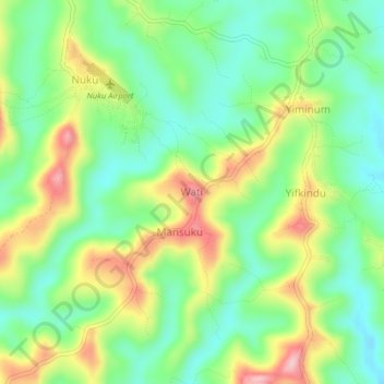 Wati topographic map, elevation, terrain