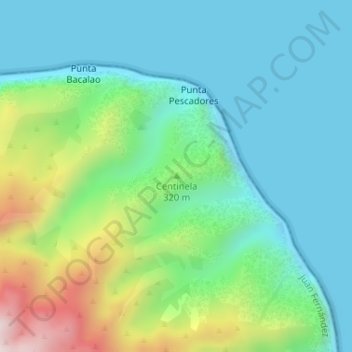 Centinela topographic map, elevation, terrain