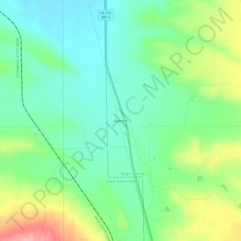 Garneill topographic map, elevation, terrain