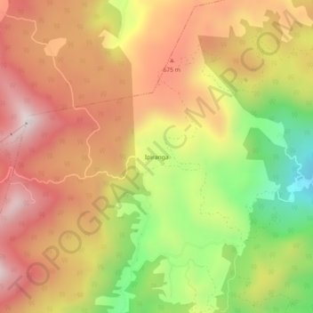 Ipiranga topographic map, elevation, terrain