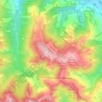 La Riserva topographic map, elevation, terrain