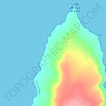 Lengua de Vaca topographic map, elevation, terrain