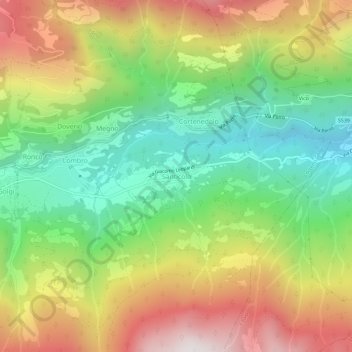 Santicolo topographic map, elevation, terrain