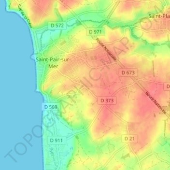 Les Troix Croix topographic map, elevation, terrain
