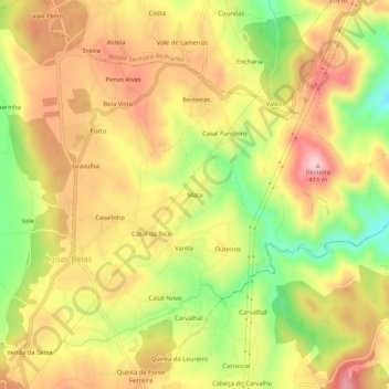 Mata topographic map, elevation, terrain