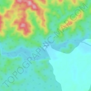 Zancón topographic map, elevation, terrain