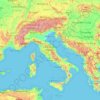 Italia topographic map, elevation, terrain