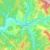 Tashtagol topographic map, elevation, terrain