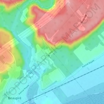 Côte de la Miche topographic map, elevation, terrain