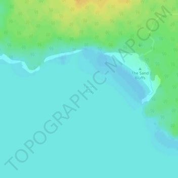 Carter Bay topographic map, elevation, terrain