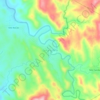 Doña Josefa topographic map, elevation, terrain