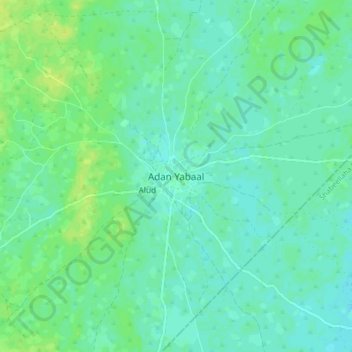Adan Yabaal topographic map, elevation, terrain