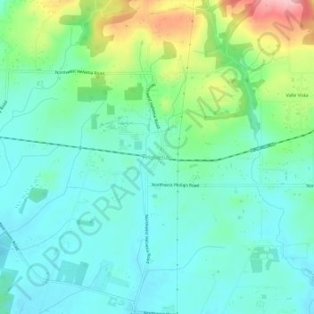 Helvetia topographic map, elevation, terrain