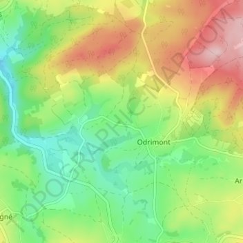 La Chapelle topographic map, elevation, terrain