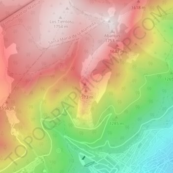 Portacho topographic map, elevation, terrain