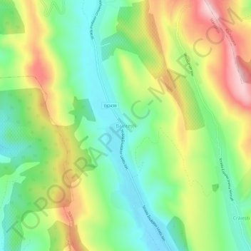 Balotești topographic map, elevation, terrain