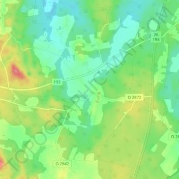 Suntak topographic map, elevation, terrain
