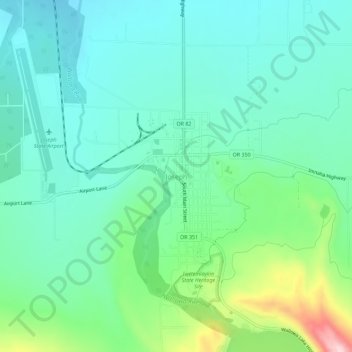 Joseph topographic map, elevation, terrain