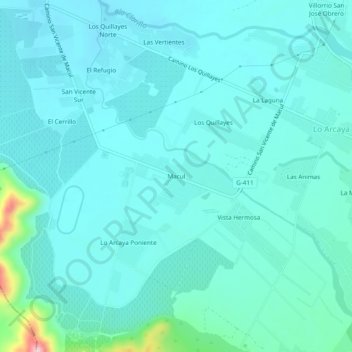 Macul topographic map, elevation, terrain