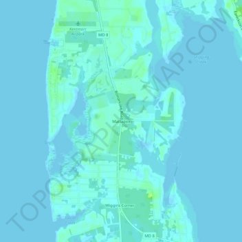 Mattapex topographic map, elevation, terrain