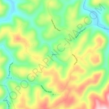 Morris topographic map, elevation, terrain